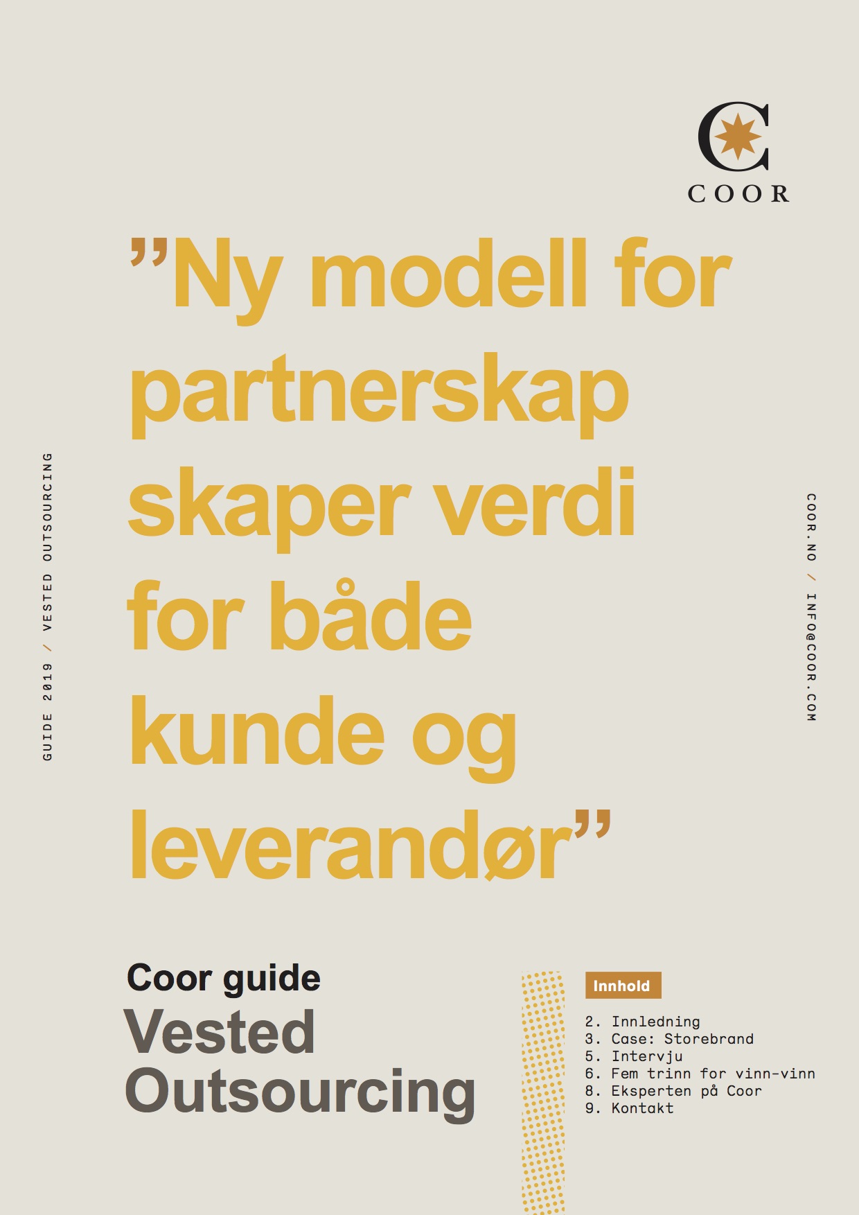 Magasinomslag av partnerskapsmodellen | Coor