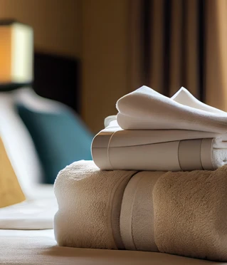 En stabel med håndklær